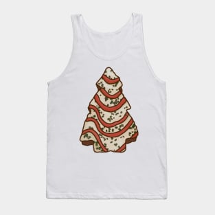 Nostalgic Stripped Christmas Tree Cake Tank Top